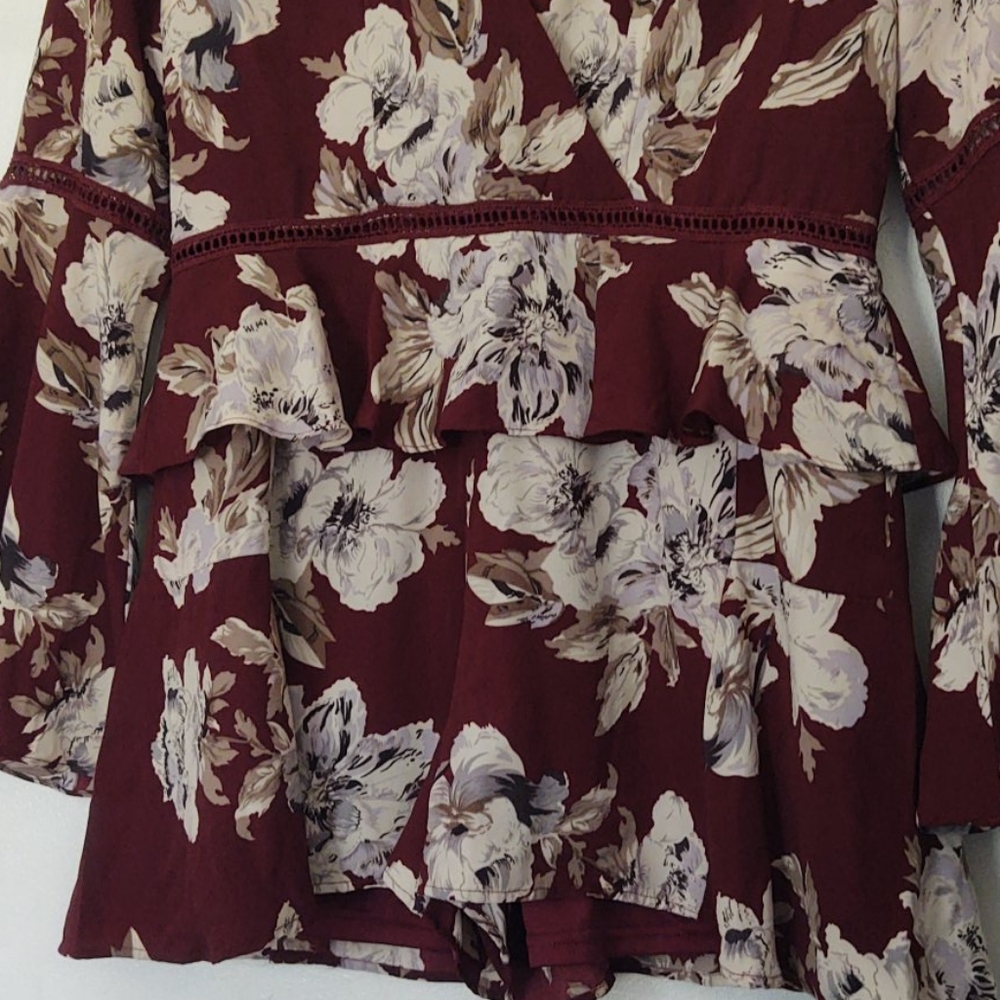 One One Six Floral Long sleeve romper sz Lg - Picture 4 of 15
